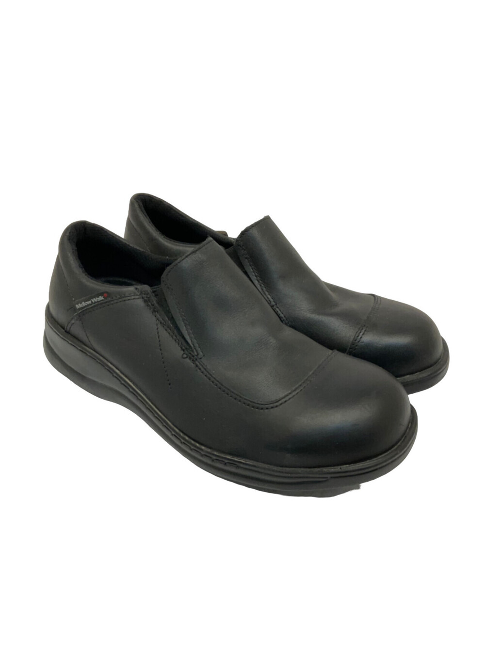 Mellow Walk Women's Jamie Steel Toe Slip-On Work Shoes 4085 Black Size 8E